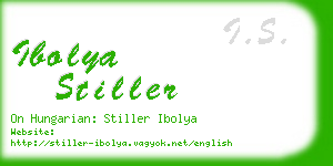 ibolya stiller business card